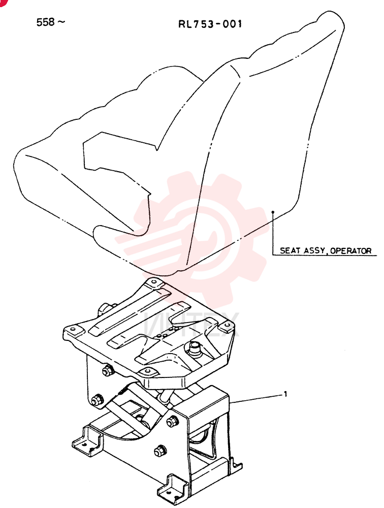SUSPENSION,  SEAT RL753-001