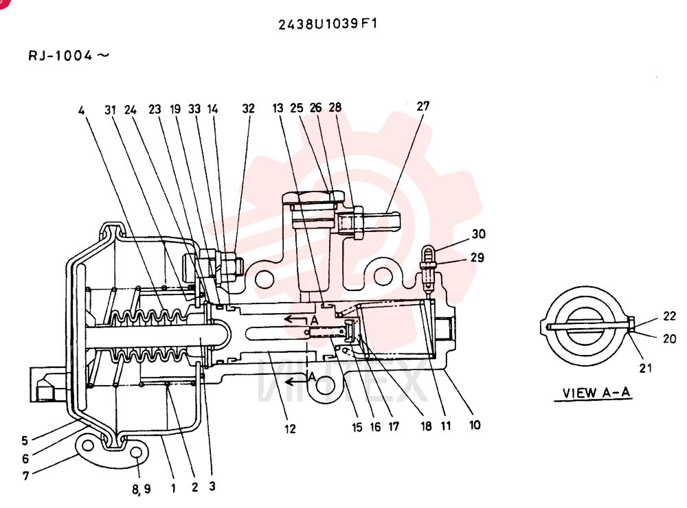 BRAKE CYLINDER 2438U1039F1