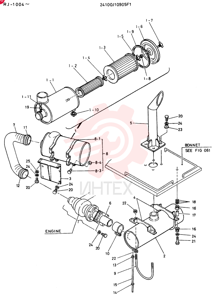 CLEANER  ASSY, AIR 24100J10905F1
