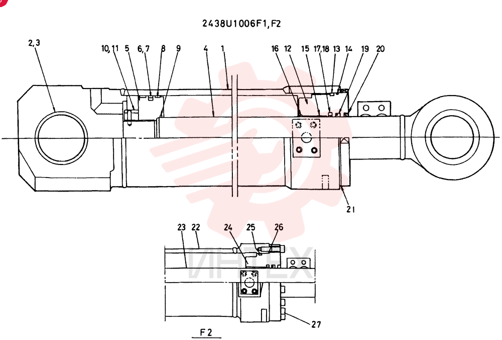 CYLINDER ASSY, DUMP 2438U1006F1