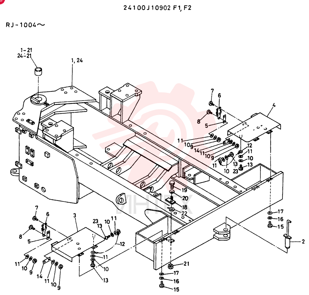 FRAME GROUP, RE, Serial Range: RJ.1004-RJ.1052