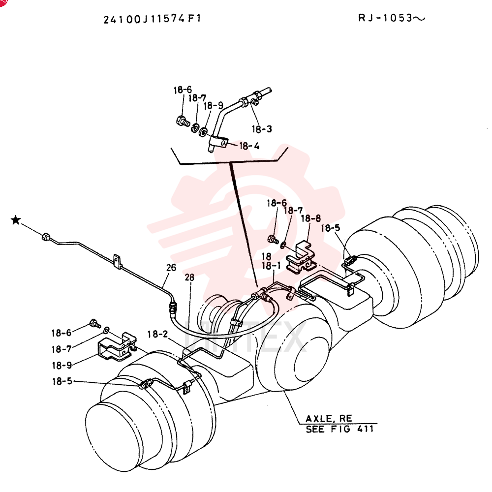 HYD LINES, BRAKE 24100J11574F1 (1)