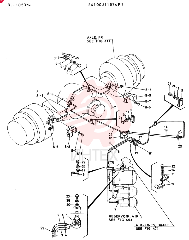 HYD LINES, BRAKE 24100J11574F1 (2)