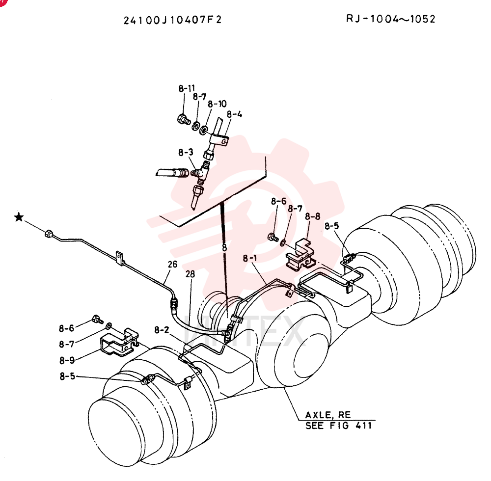 HYD LINES, BRAKE 24100J10407F2 (1)