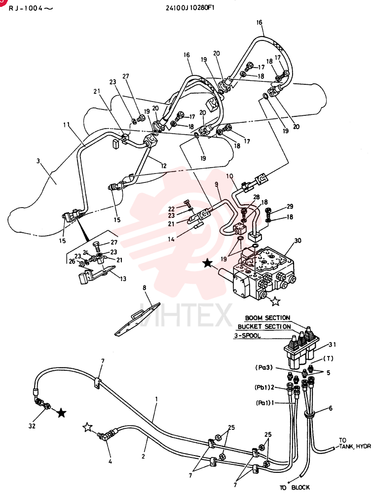 HYD TUBE 24100J10280F1
