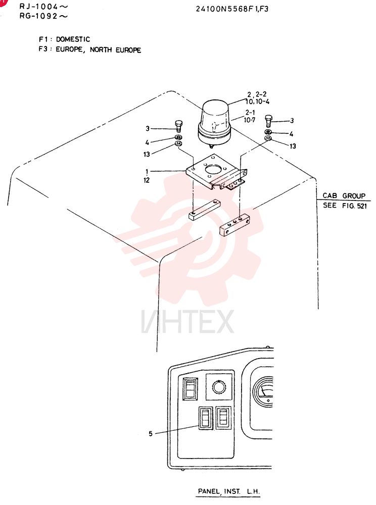 LIGHT ASSY, ROTARY 24100N5568F1