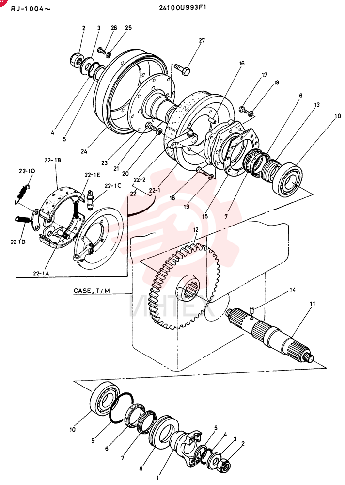 SHAFT ASSY, OUTPUT 24100U993F1