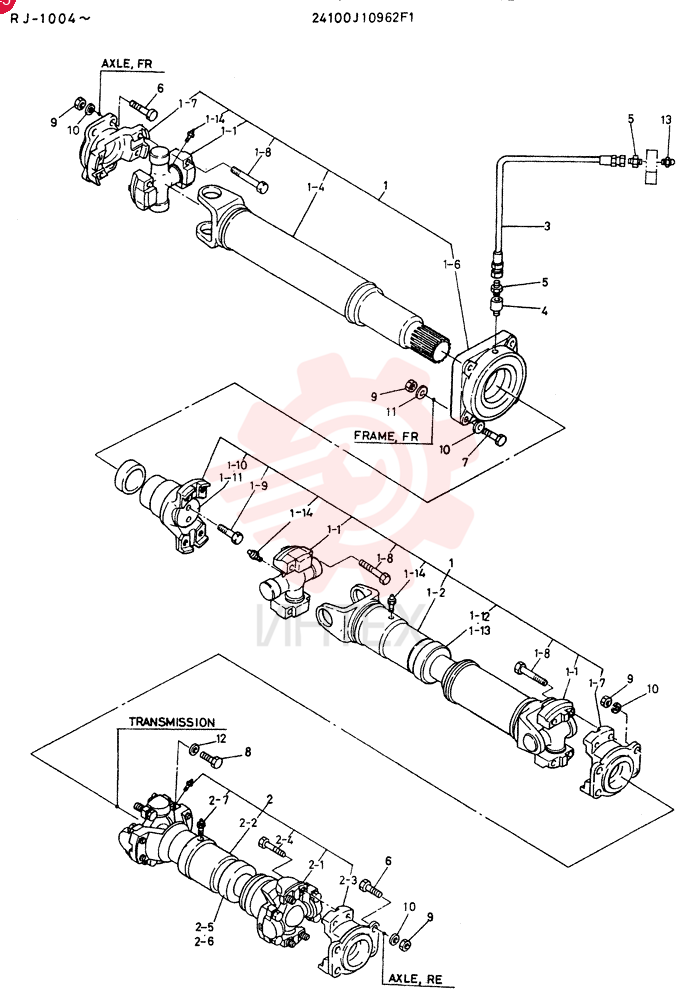 SHAFT GROUP, DRIVE 24100J10962F1