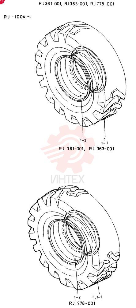 TIRE & WHEEL ASSY (23.5-25 16PR, L3, W/T)