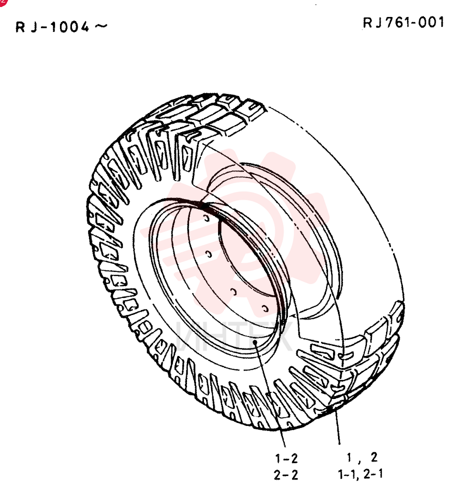 TIRE & WHEEL ASSY (23.5-R25, RADIAL,T/L)