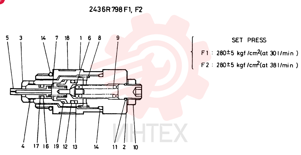 VALVE  ASSY, RELIEF 2456R798F1