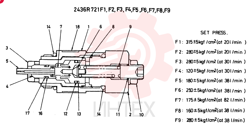 VALVE PRESSURE RELIE 2436R721F1