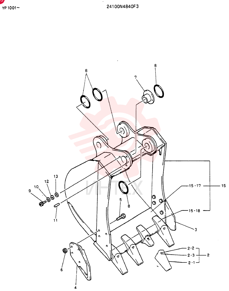 BUCKET ASSY, 0.35M3