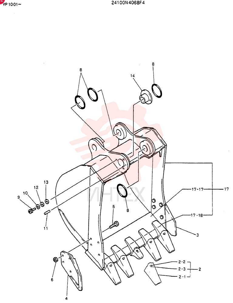 BUCKET ASSY, 0.45M3