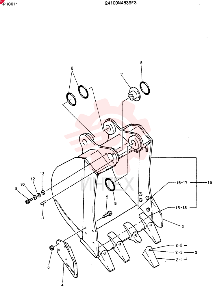 BUCKET ASSY, 0.4M3