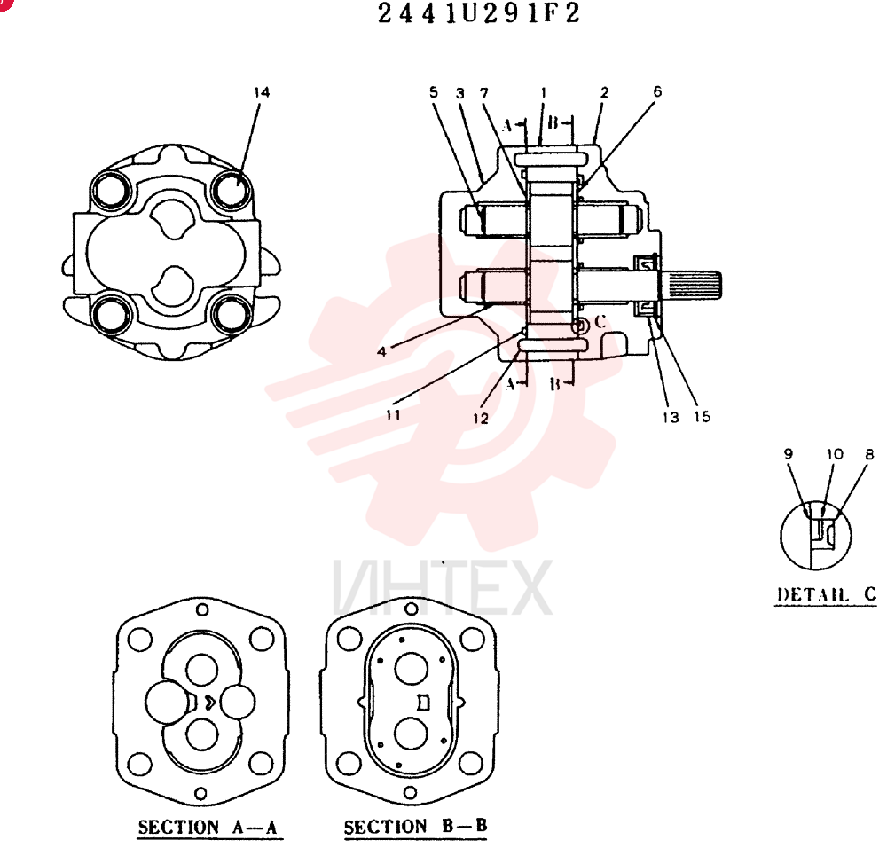 HYDRAULIC PUMP 2441U291F2