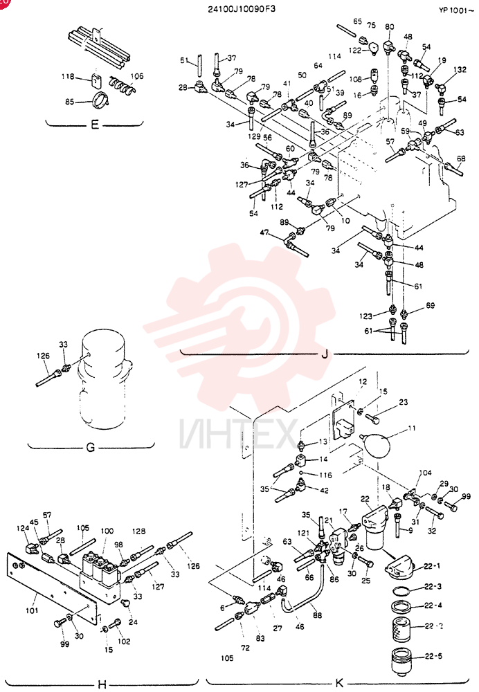 Схема (MD140BLC) - EXCAVATOR BTW YP1001 - YP1281 (1/80-12/06) R18P0168D49