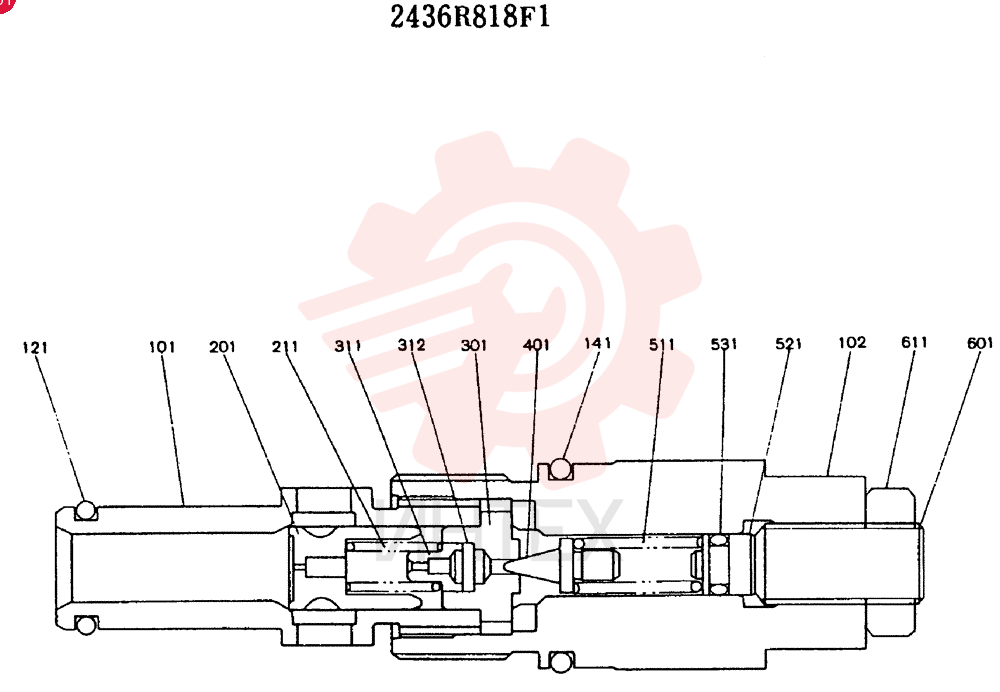 Схема (MD140BLC) - EXCAVATOR BTW YP1001 - YP1281 (1/80-12/06) 2436R818F1