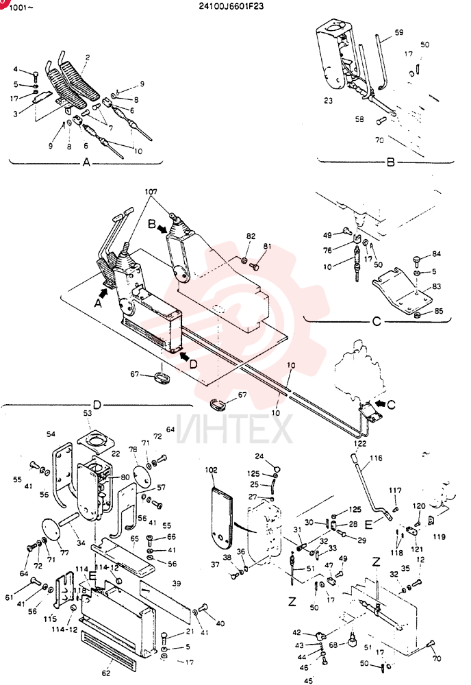 Схема (MD140BLC) - EXCAVATOR BTW YP1001 - YP1281 (1/80-12/06) 24100J6601F23