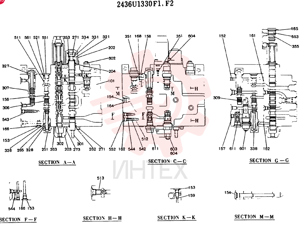 VALVE ASSY,CONTROL CONSISTS OF THE FOLLOWING PARTS 2436U1330F1,F2