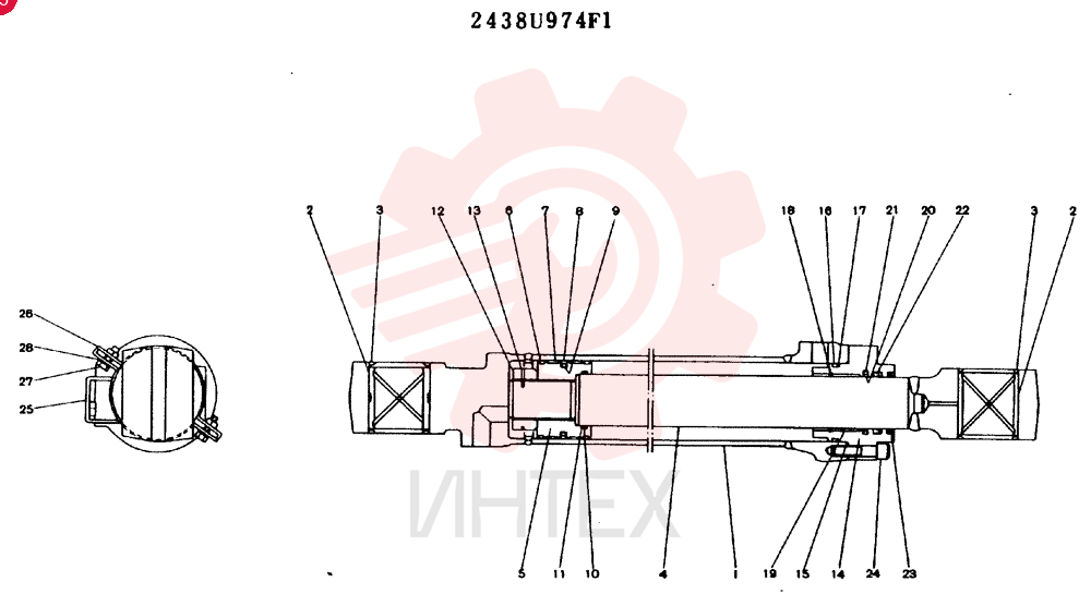 Схема (MD140BLC) - EXCAVATOR BTW YPU0001 - YPU0300 (1/80-12/06) 2438U974F1