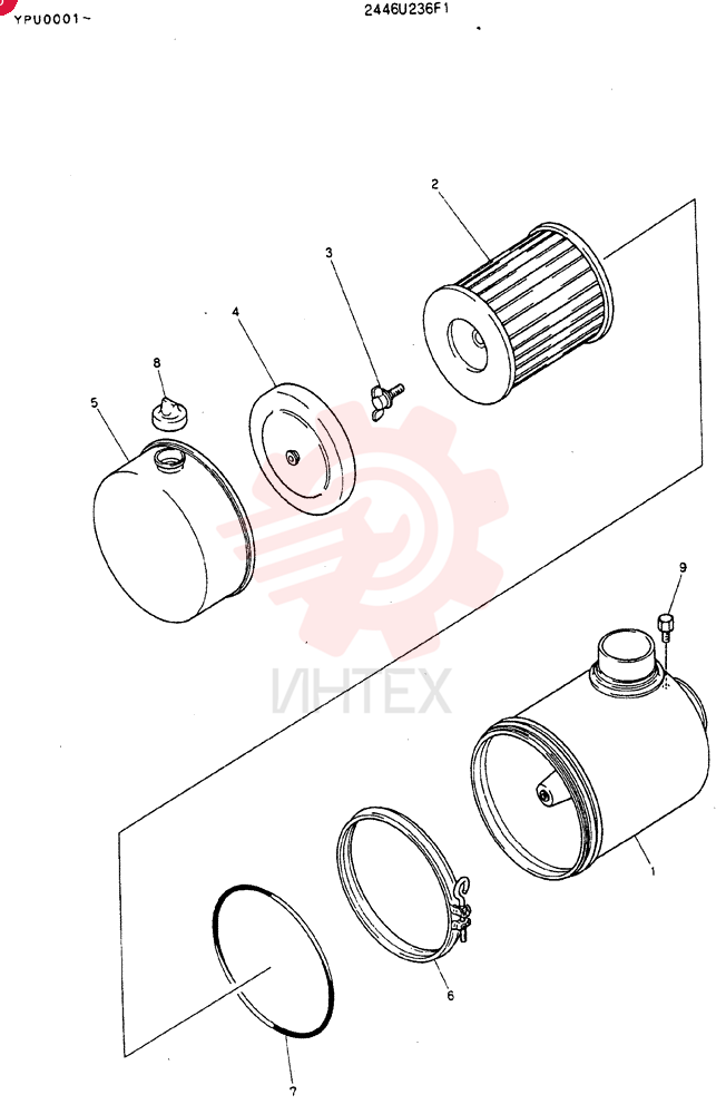 Схема (MD140BLC) - EXCAVATOR BTW YPU0001 - YPU0300 (1/80-12/06) 2446U236F1