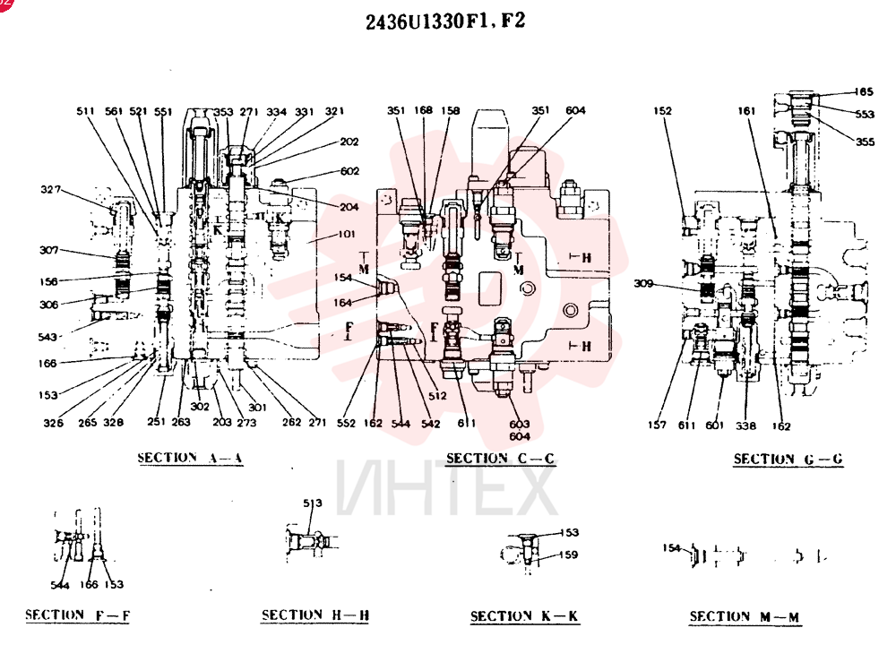 Схема (MD140BLC) - EXCAVATOR BTW YPU0001 - YPU0300 (1/80-12/06) 2436U1330F1 (2)