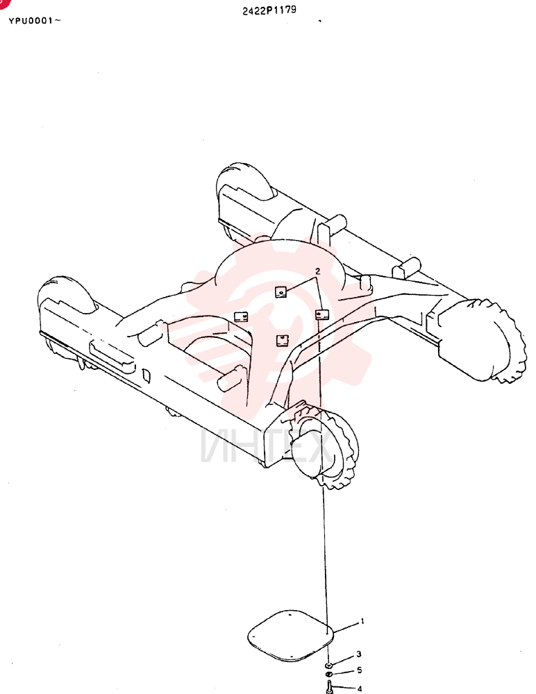 Схема (MD140BLC) - EXCAVATOR BTW YPU0001 - YPU0300 (1/80-12/06) 2422P1179