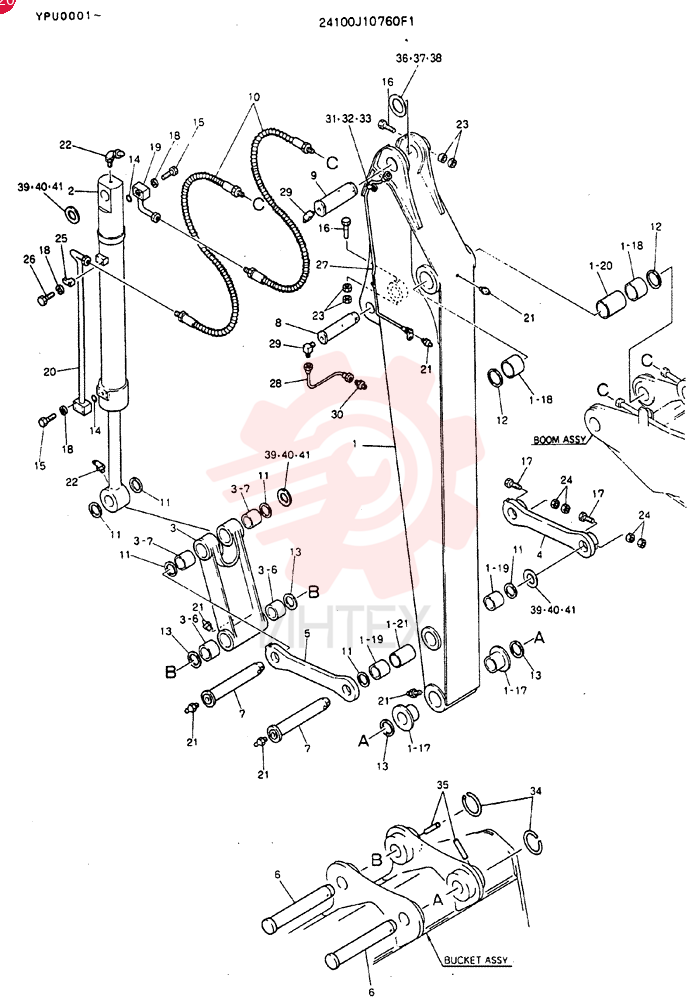 Схема (MD140BLC) - EXCAVATOR BTW YPU0001 - YPU0300 (1/80-12/06) 24100J10760F1