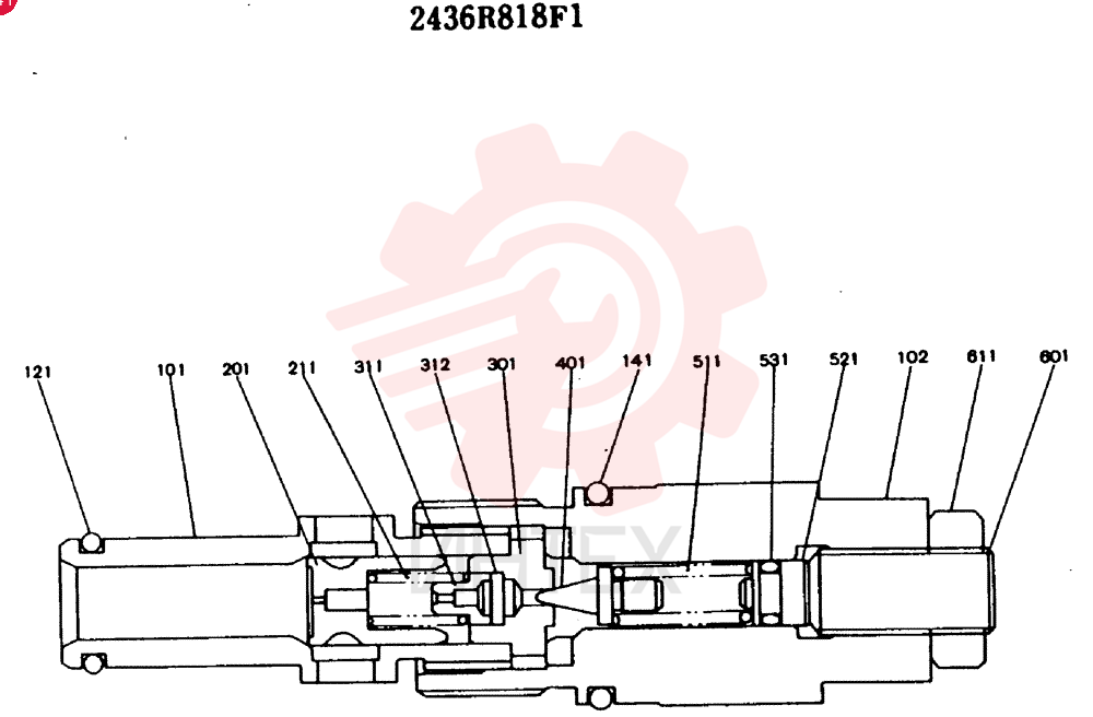 Схема (MD140BLC) - EXCAVATOR BTW YPU0001 - YPU0300 (1/80-12/06) 2436R818F1
