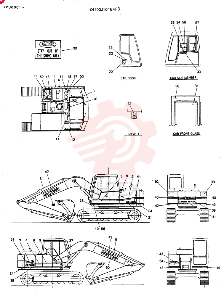 Схема (MD140BLC) - EXCAVATOR BTW YPU0001 - YPU0300 (1/80-12/06) 24100J10164F3