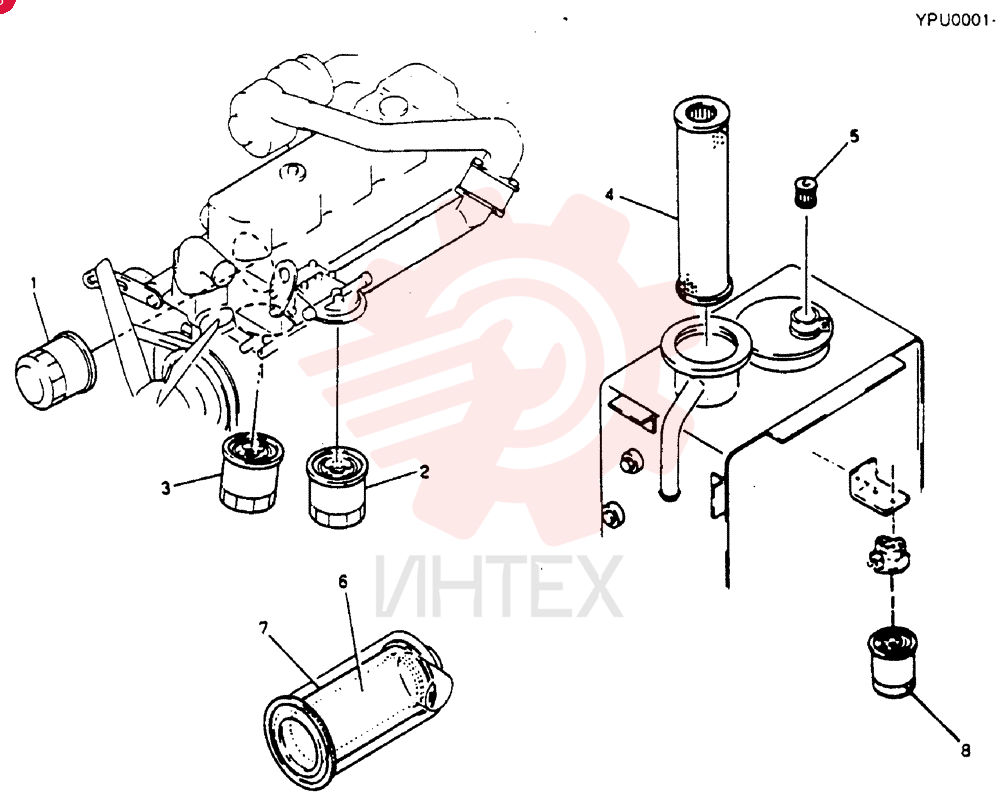 Схема (MD140BLC) - EXCAVATOR BTW YPU0001 - YPU0300 (1/80-12/06) VAME017914