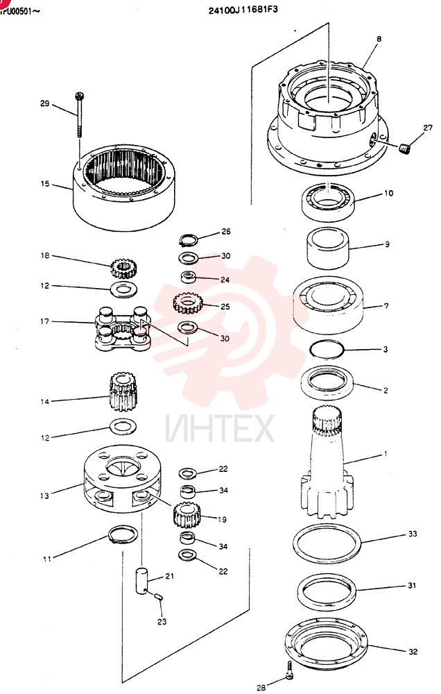 GEAR REDUCTION UNIT 24100J11681F3