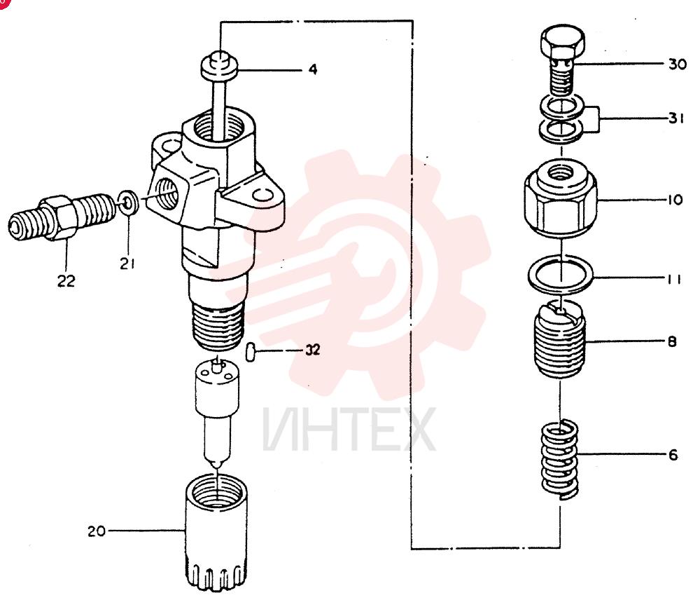 HOLDER ASM; NOZZLE VI1153300260