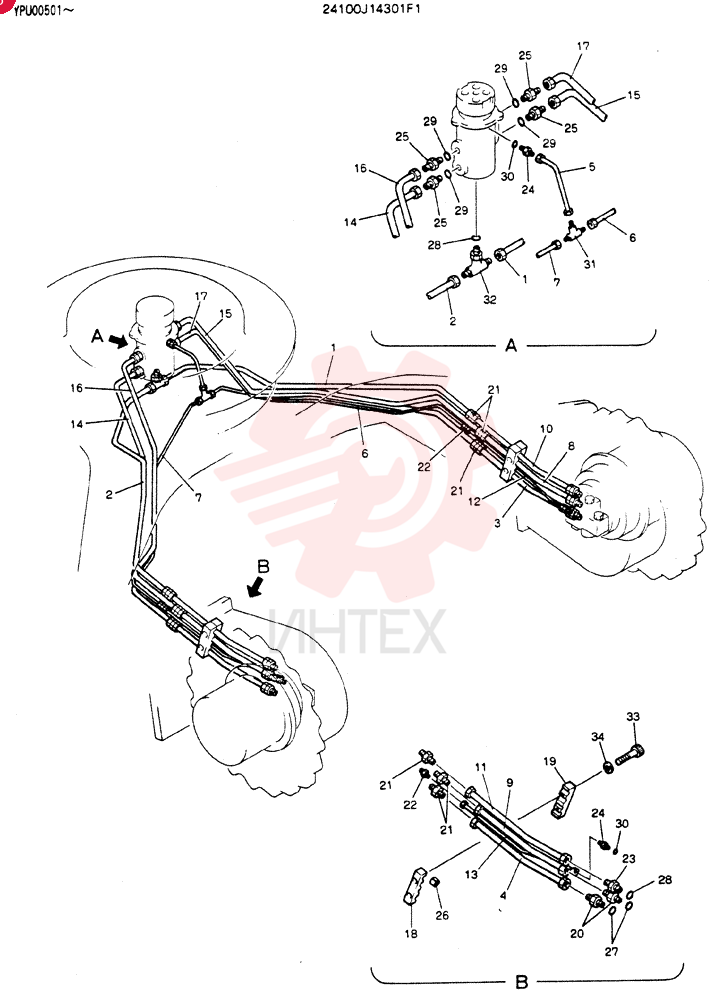 HYDR LINES, LOW 24100J14301F1