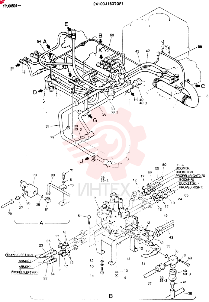 HYDR LINES, UPP 24100J15070F1 (1)