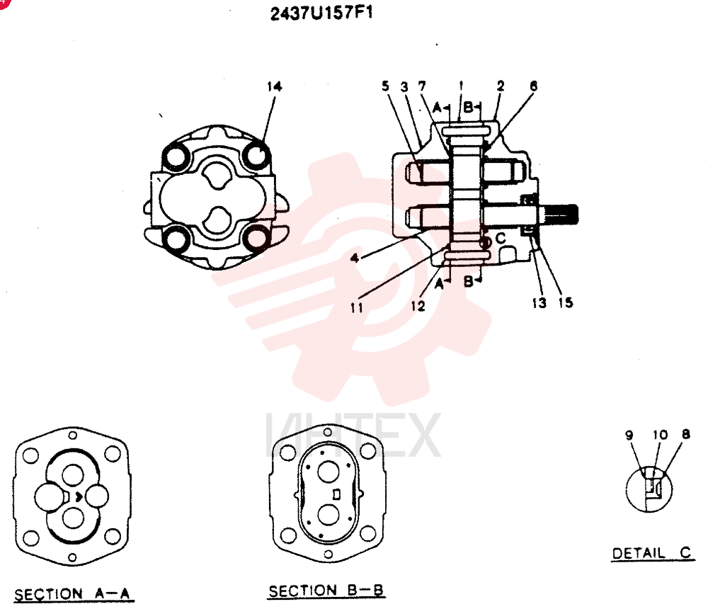 HYDRAULIC PUMP 2437U157F1