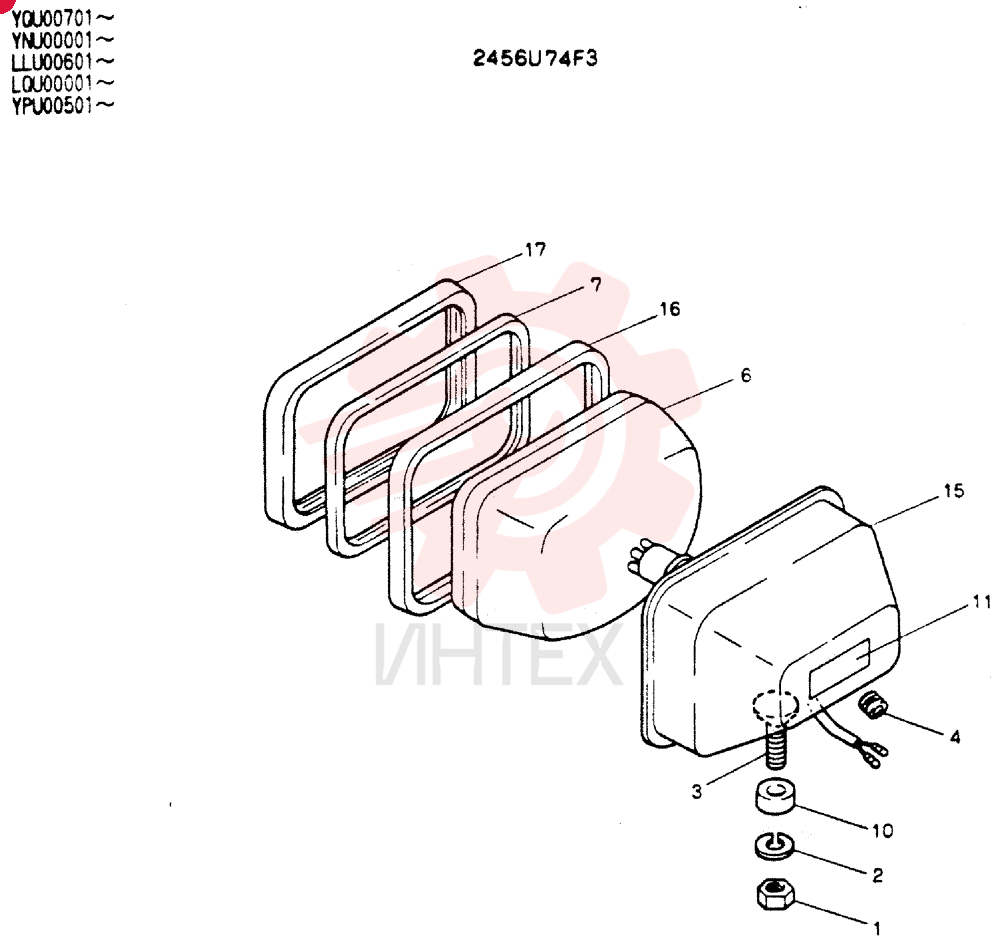 LIGHT ASSY.,24V, 70W