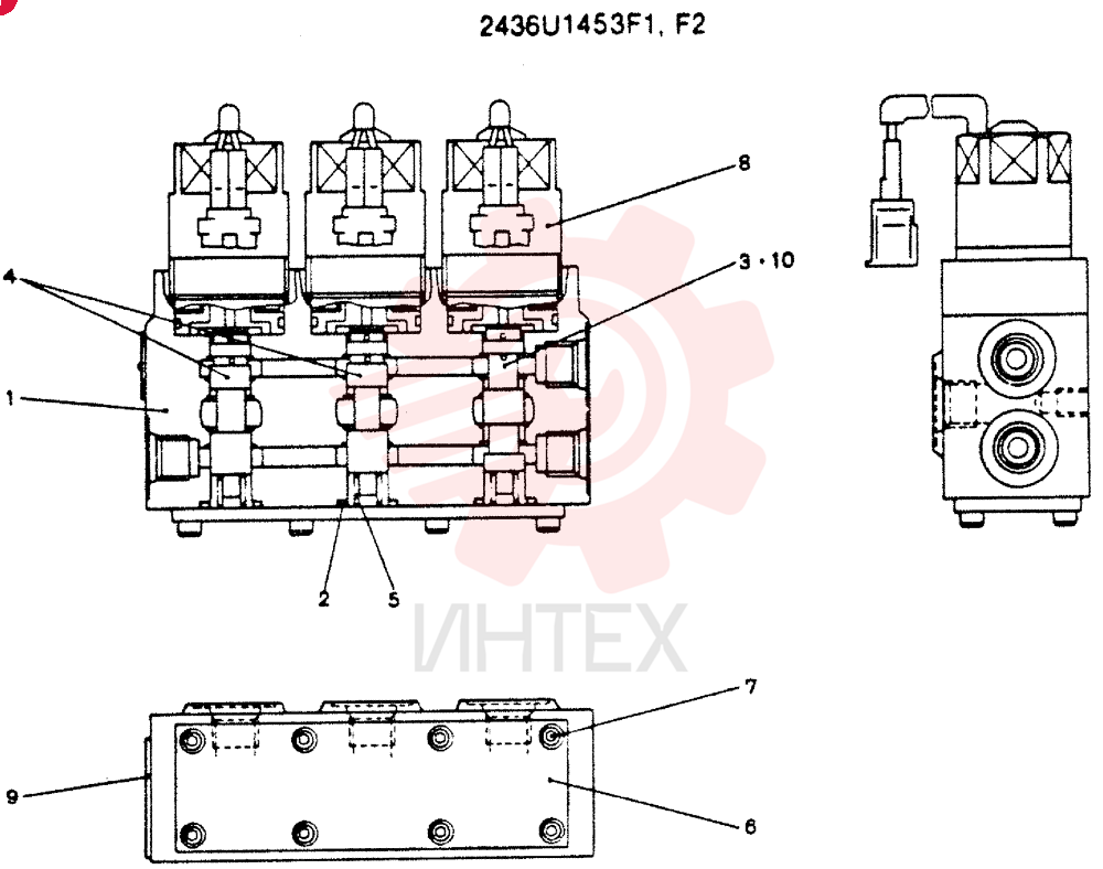 VALVE ASSY, SOLENOID CONSISTS OF THE FOLLOWING PARTS 2436U1453F1F2
