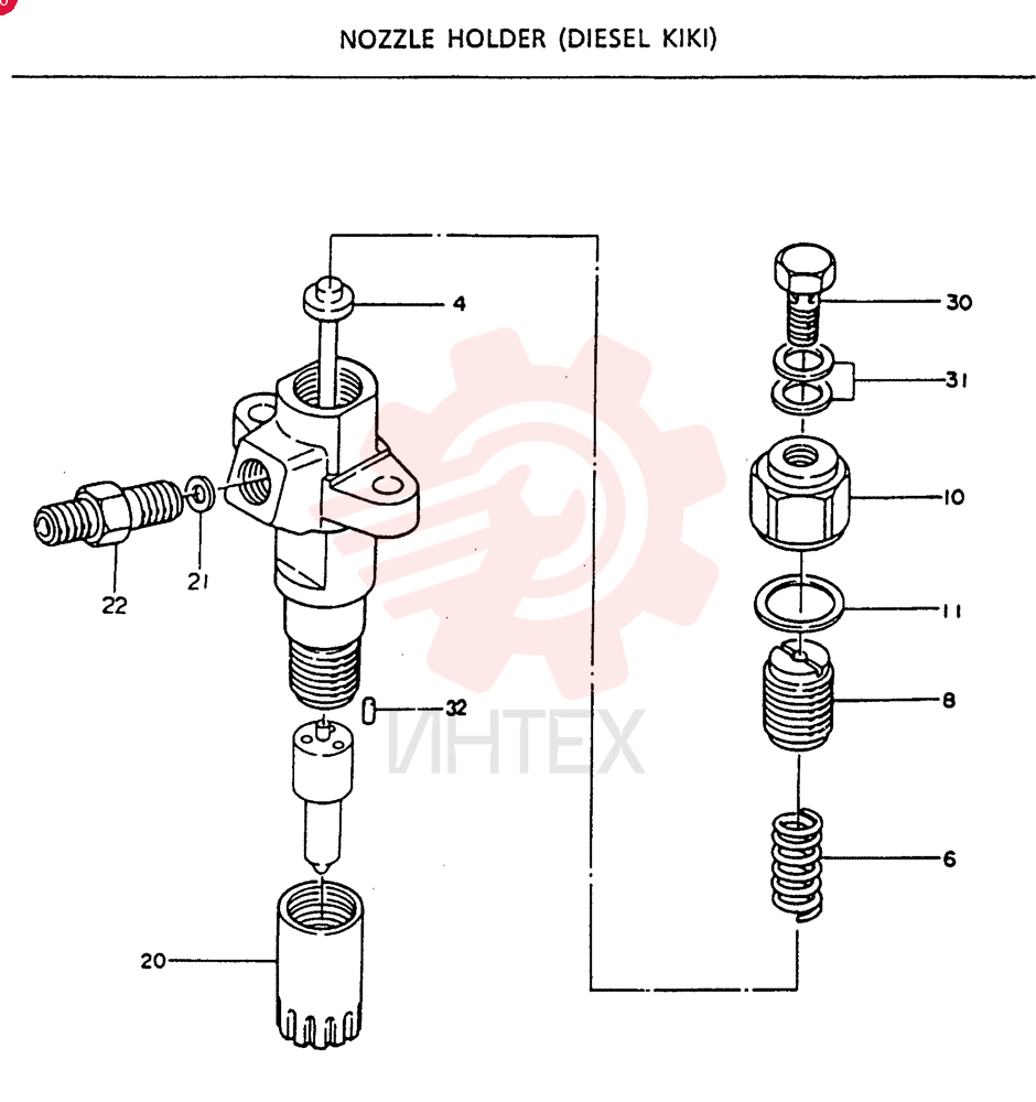 HOLDER ASM. ; NOZZLE VI1153300260