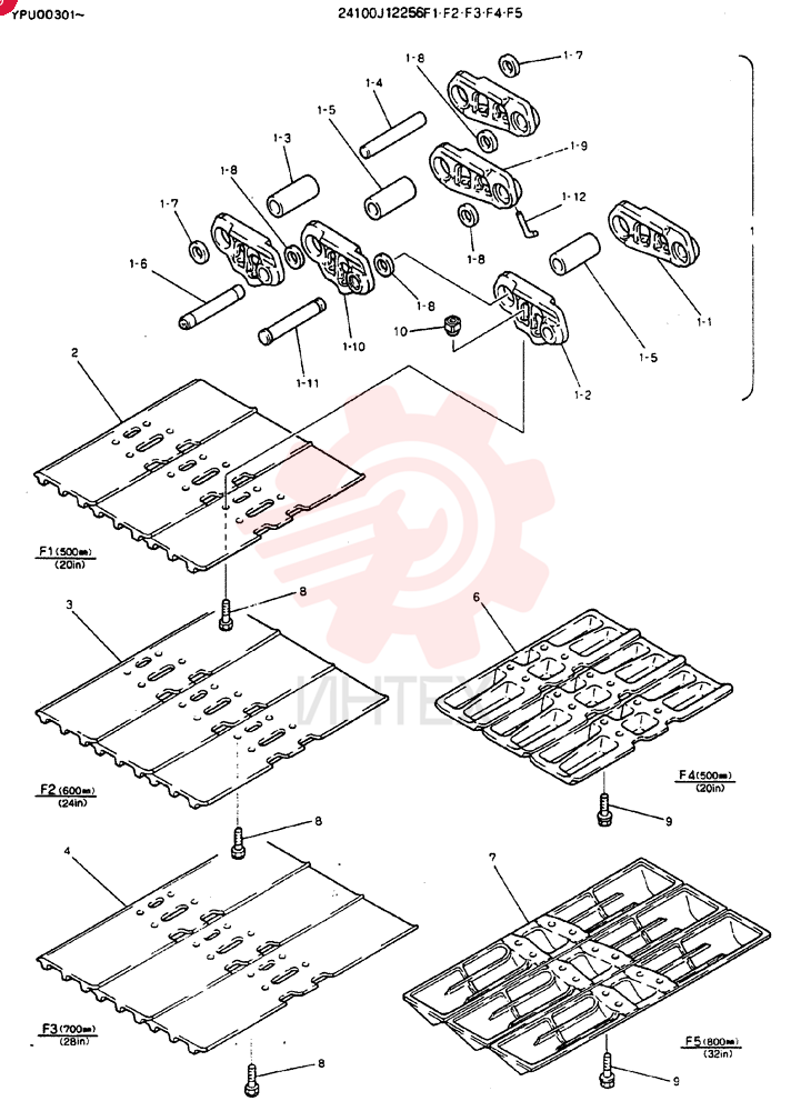INSTAL, CRAWLER TRACK 24100J12256F1