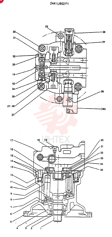 MOTOR ASSY (SWING) CONSISTS OF THE FOLLOWING PARTS 2441U962F1