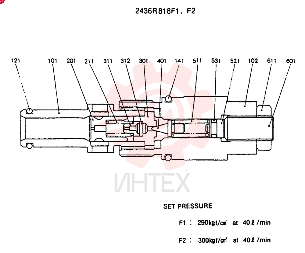 Схема (MD140C) - EXCAVATOR BTW YPU0301 - YPU0500 (1/80-12/06) 2436R818F1
