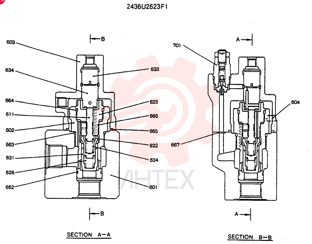 Схема (MD140C) - EXCAVATOR BTW YPU0301 - YPU0500 (1/80-12/06) 2436U2623F1