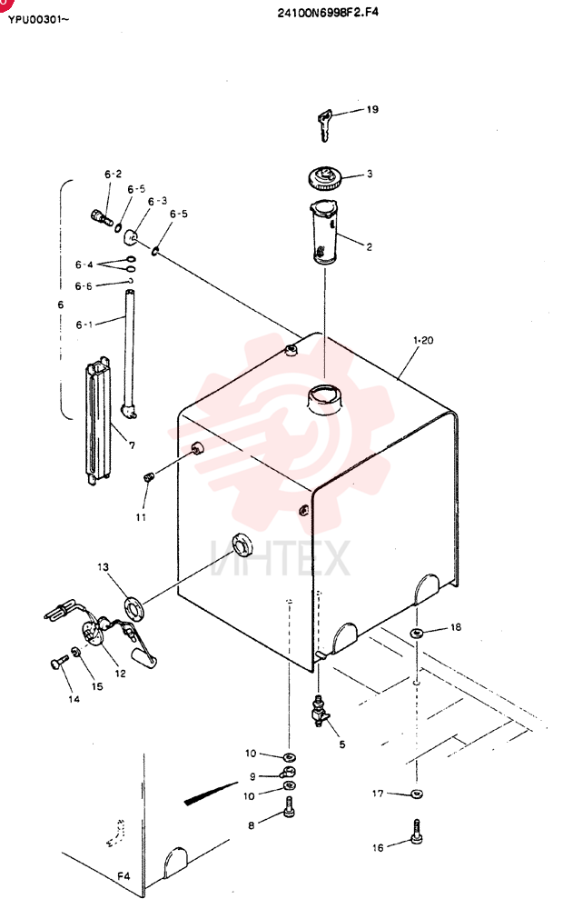 TANK ASSY, FUEL, Serial Range: YPU00301-YPU00359