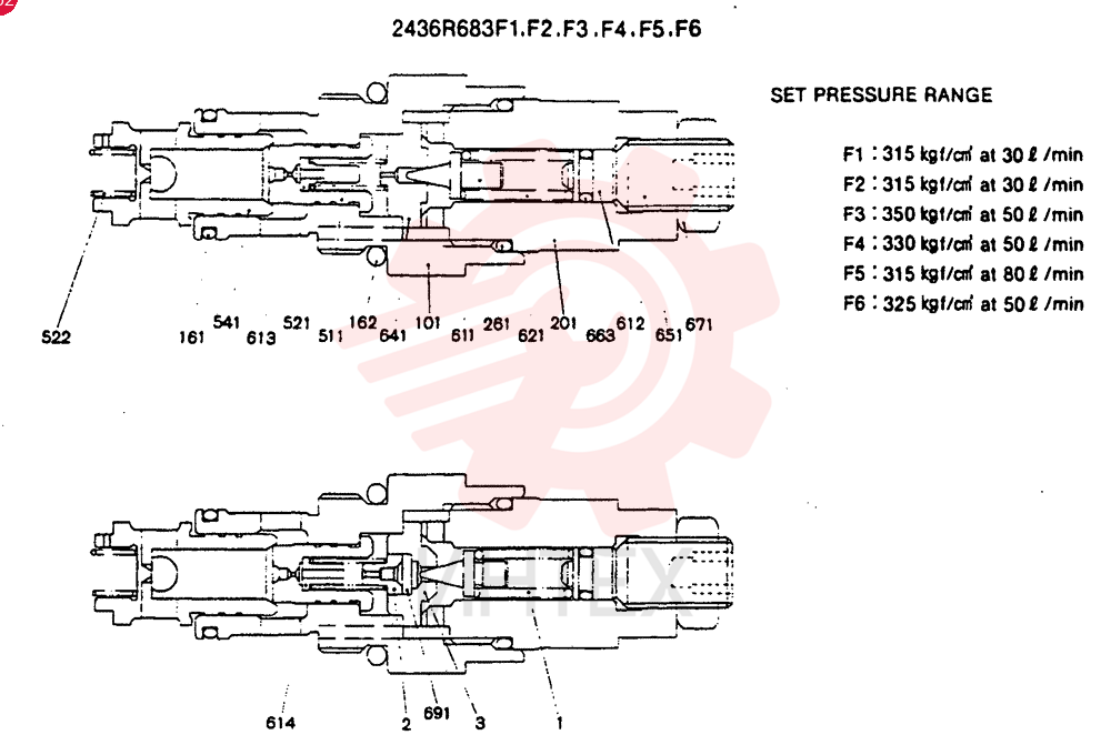 VALVE PRESSURE RELIE 2436R683F1