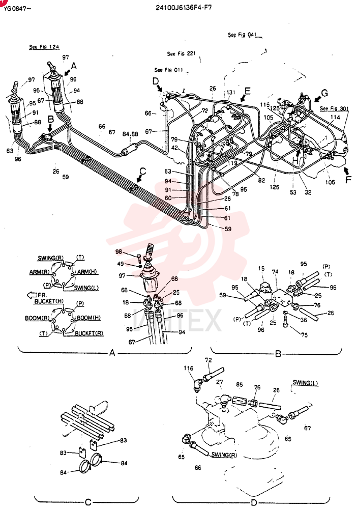 REMOTE-CONTROL ASSY, Start Serial: YG0647 24100J6136F4 (1)