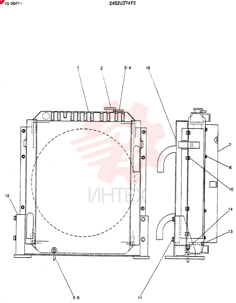 Схема (MD180LC) - EXCAVATOR ASN YG0647 (1/80-12/06) 2452U374F2