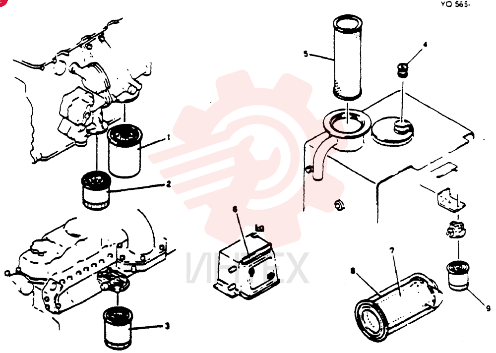ELEMENT KIT, FILTER PRIMARY, E/G OIL, MITSUBISHI ENGINE PART ME084530