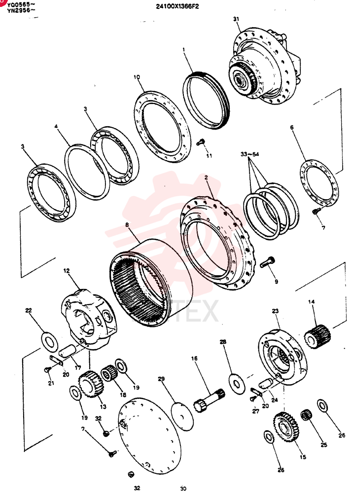 GEAR REDUCTION UNIT 24100X1366F2